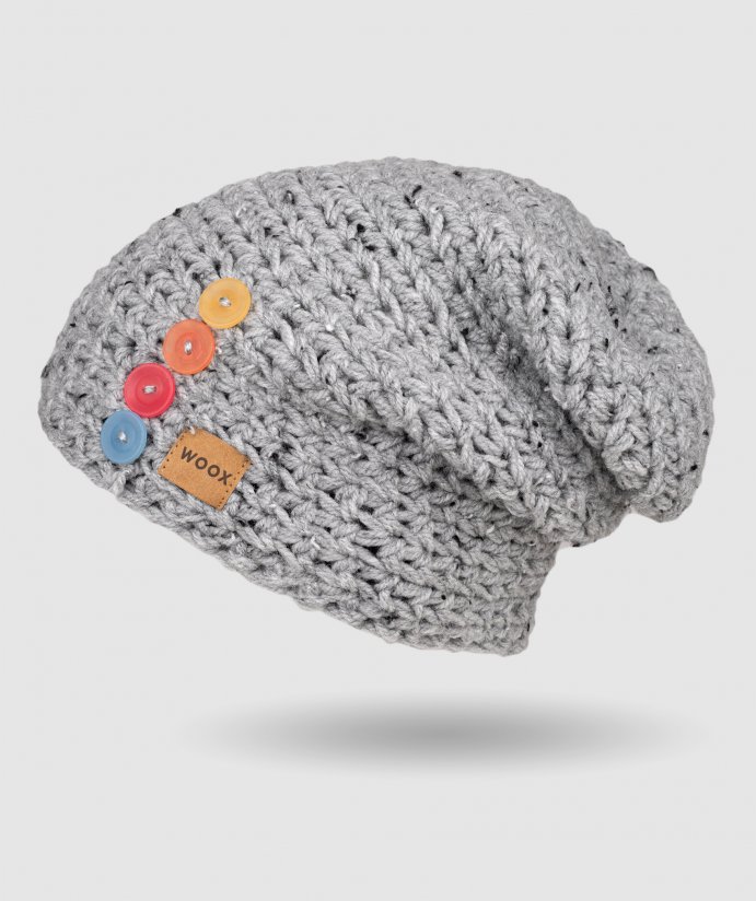 Čepice Grey Button Beanie