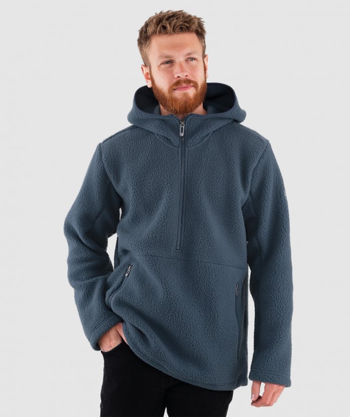 Pile Fleece Mikina Attu  Midnight Navy