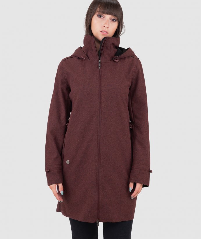 Woolshellový kabát Philo  Oxblood Red
