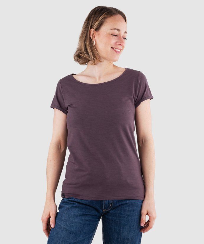 Merino triko Wanaka  Plum Wine